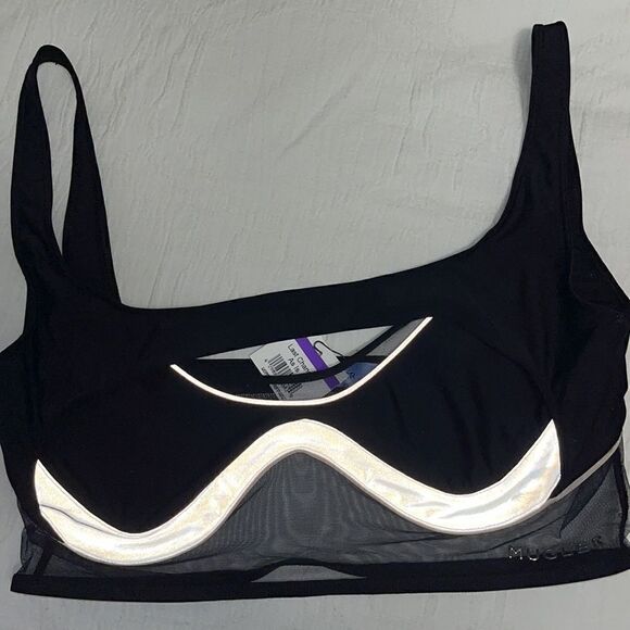 MUGLER panelled cut-out bralette size 40/L NWT $798 - Picture 6 of 11